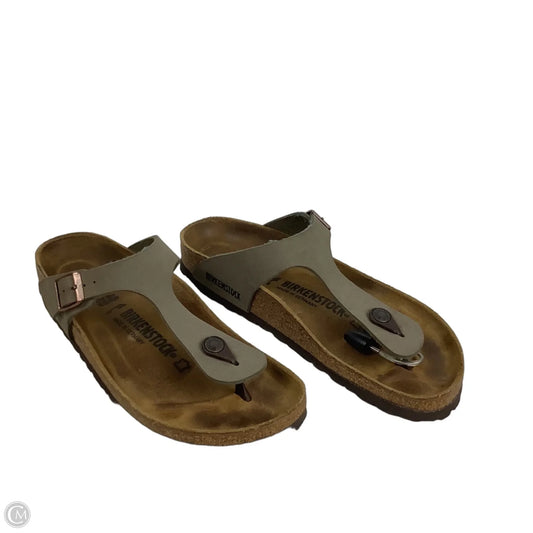 Sandals Flats By Birkenstock In Brown, Size: 9