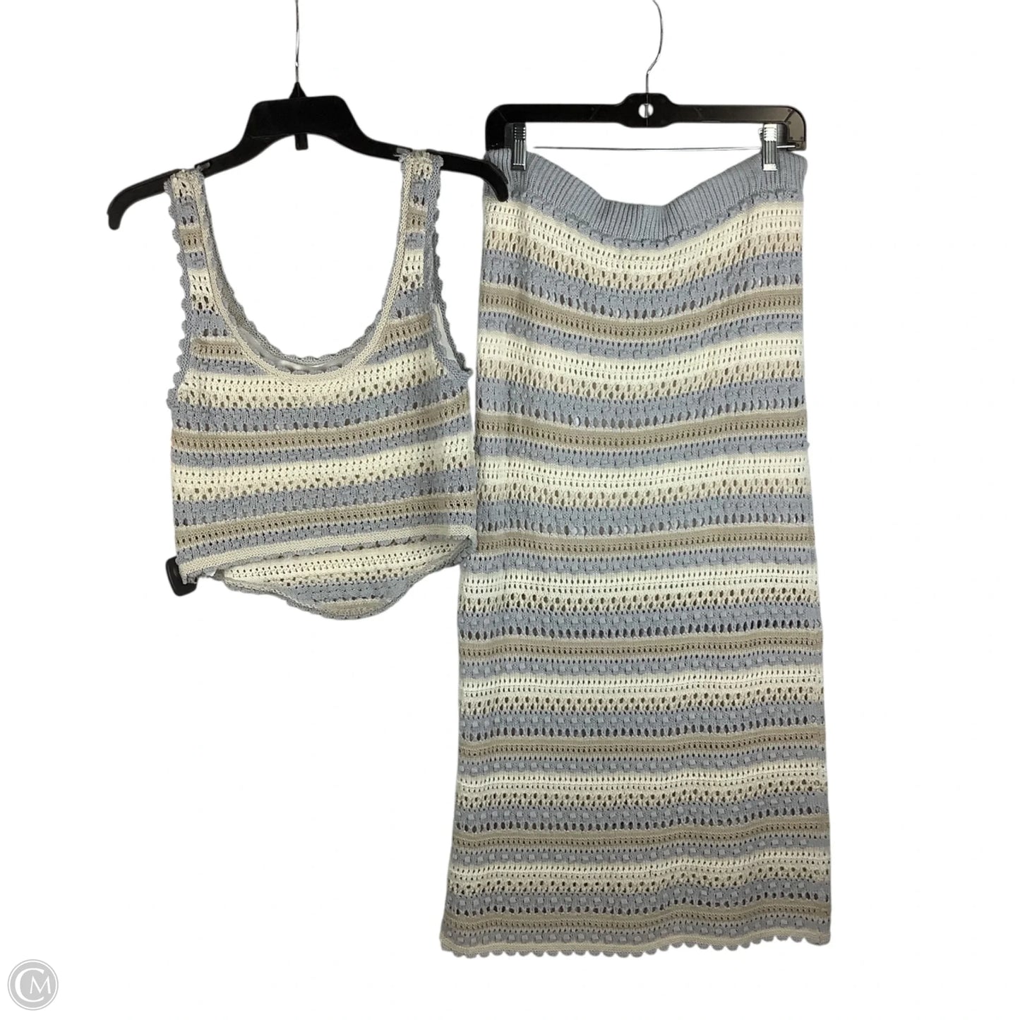 Skirt Set 2pc By Jessica Simpson In Striped Pattern, Size: Xl (fitted)