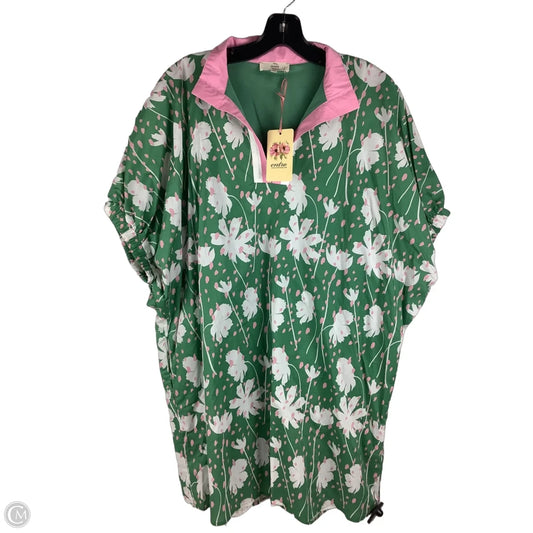 Dress Casual Short By Entro In Green & Pink, Size: M