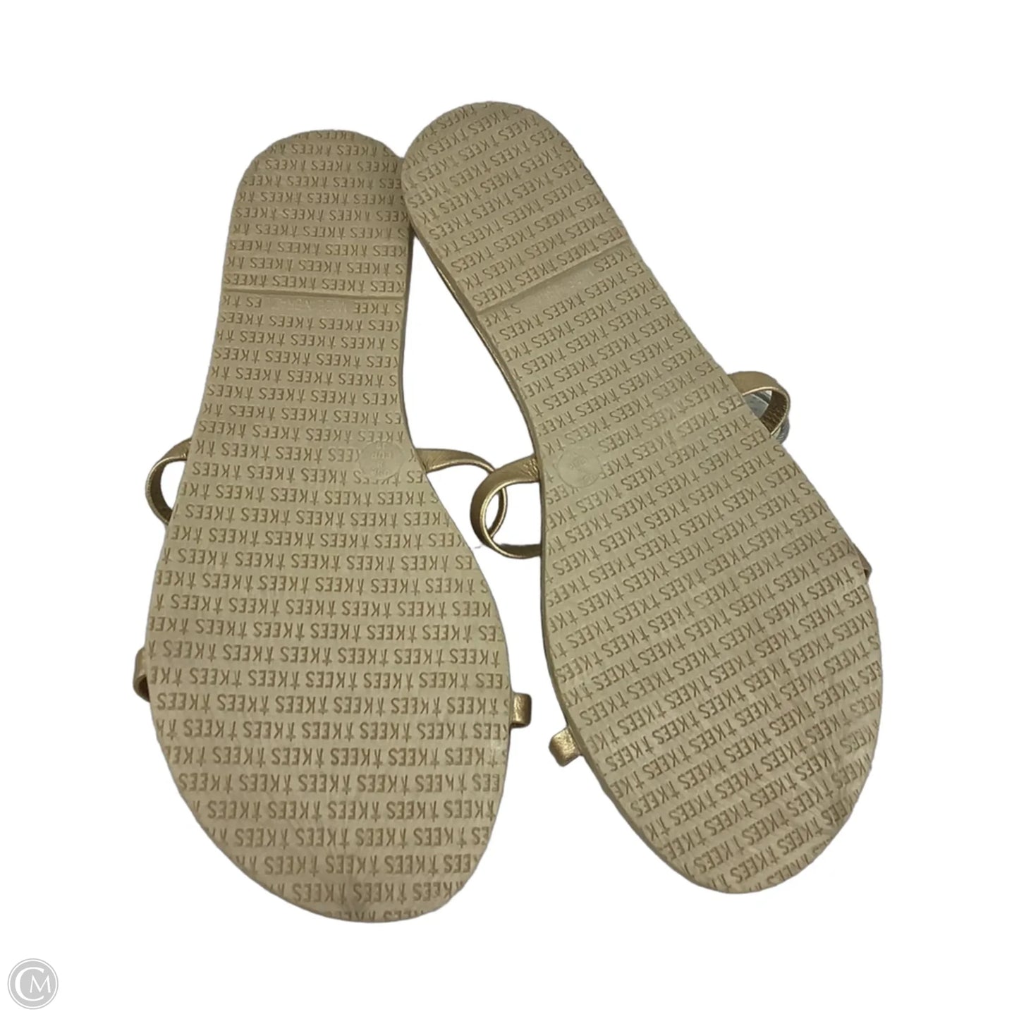 Shoes Flats By Clothes Mentor In Gold, Size: 8