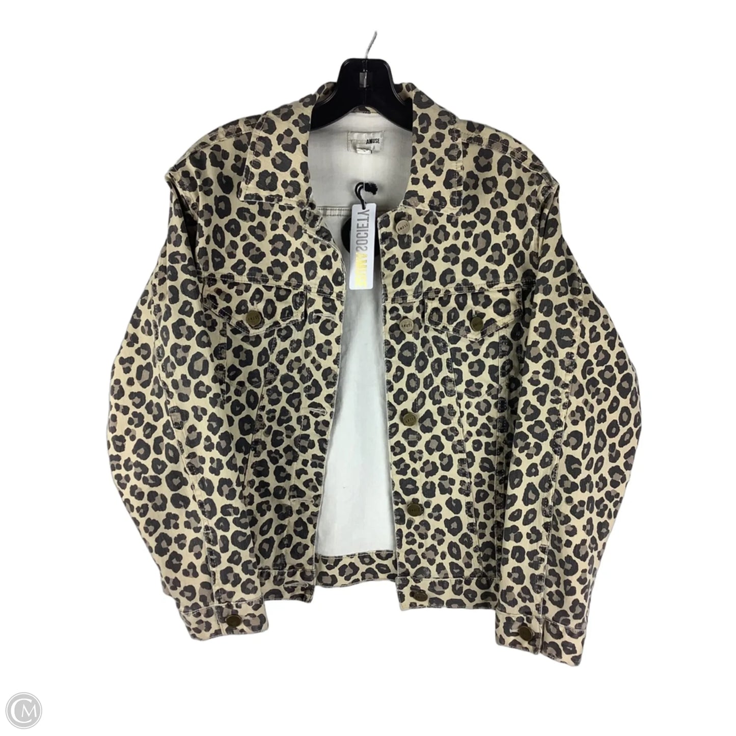 Jacket Denim By Cmc In Animal Print, Size: S