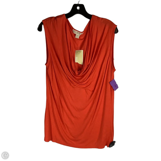 Top Sleeveless By Michael By Michael Kors In Orange, Size: L