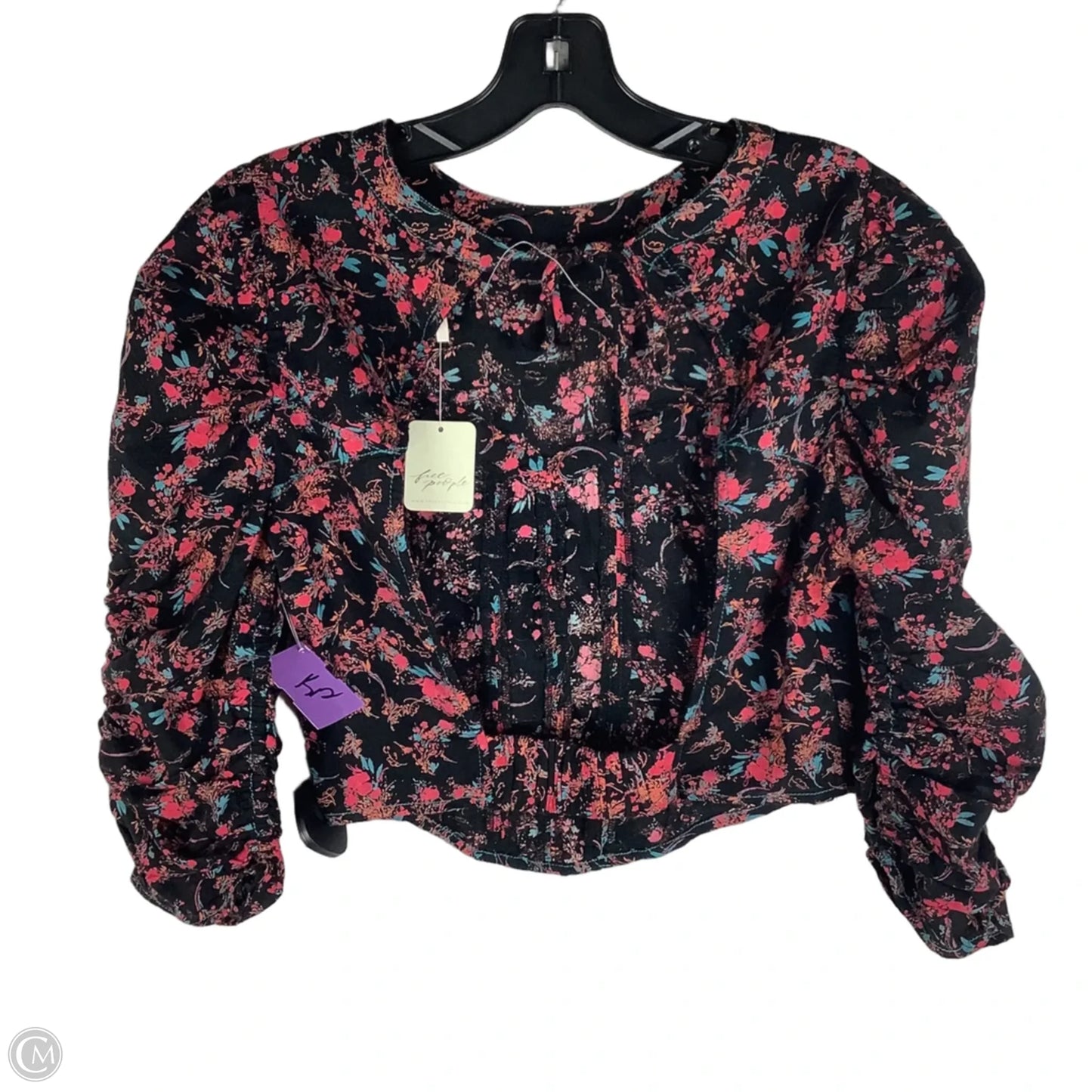 Top 3/4 Sleeve By Free People In Black, Size: M