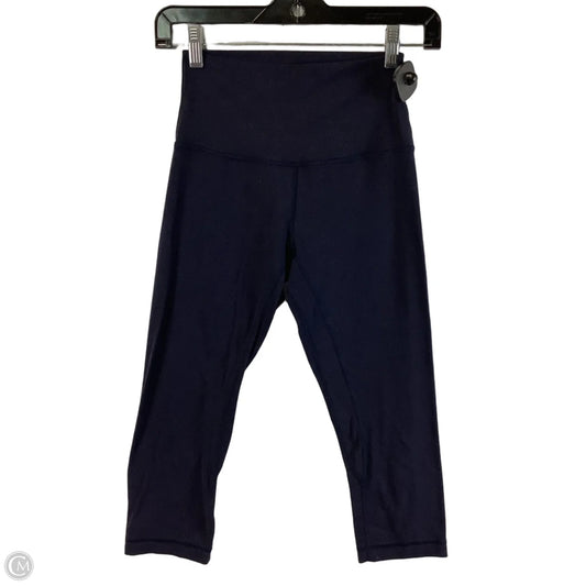 Athletic Leggings Capris By Lululemon In Navy, Size: 4