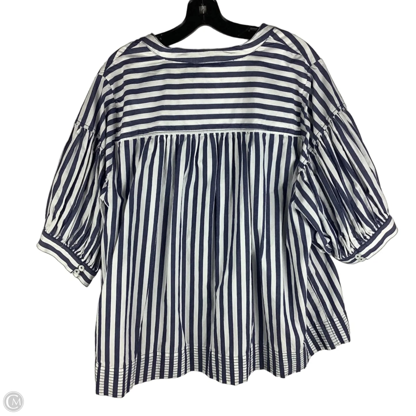 Top Short Sleeve By Anthropologie In Blue, Size: 2x