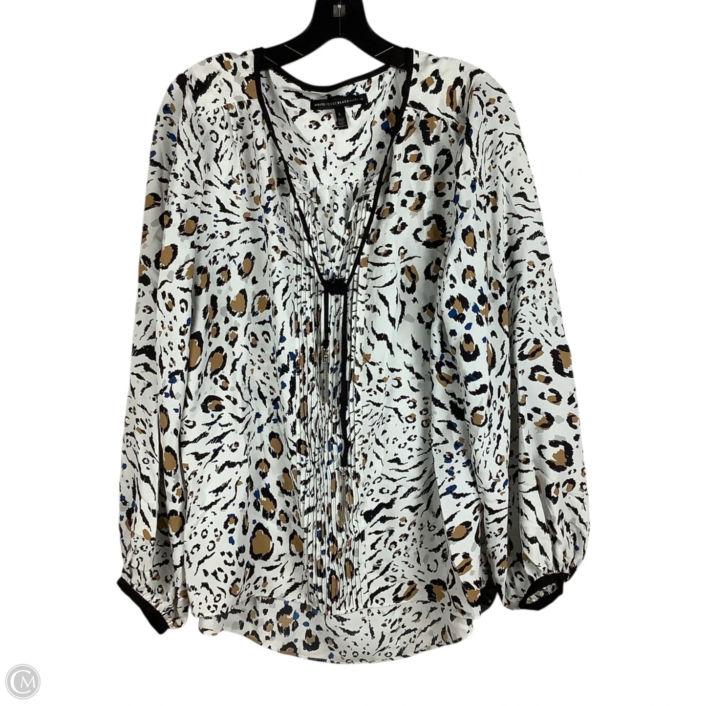 Top Long Sleeve By White House Black Market In White, Size: L