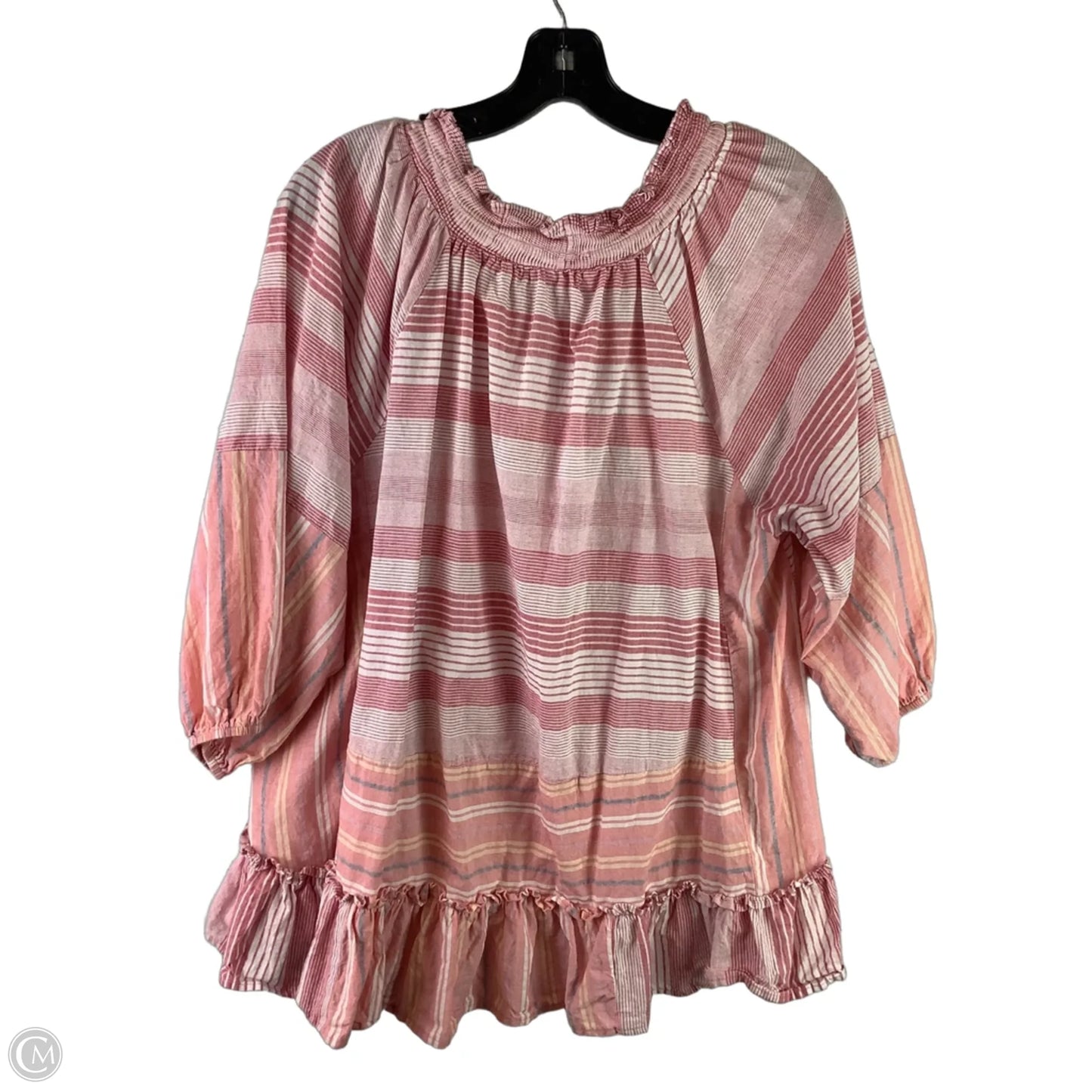 Top Long Sleeve By Easel In Pink, Size: M