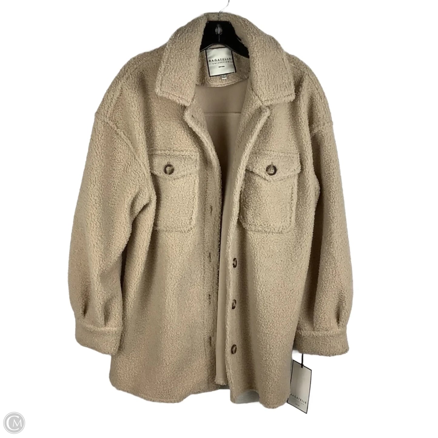 Jacket Shirt By Bagatelle In Tan, Size: L