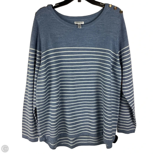 Sweater By Croft And Barrow In Blue, Size: 1x