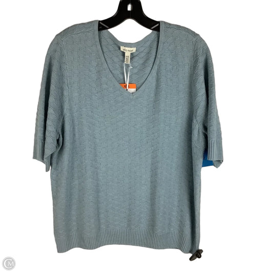 Top Short Sleeve By Ella Moss In Blue, Size: Xxl