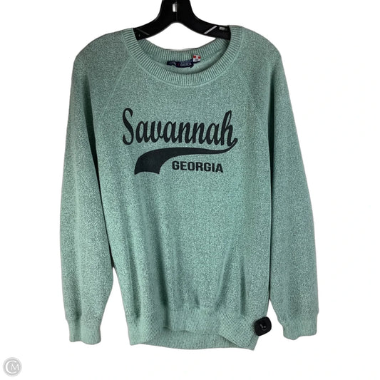 Sweatshirt Crewneck By Clothes Mentor In Green, Size: M