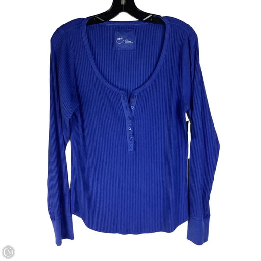Top Long Sleeve By Aerie In Blue, Size: Xl