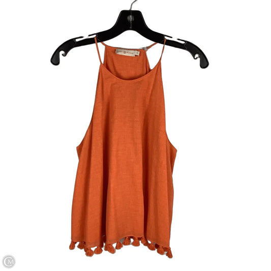Top Sleeveless Designer By Tory Burch In Orange, Size: L (10)