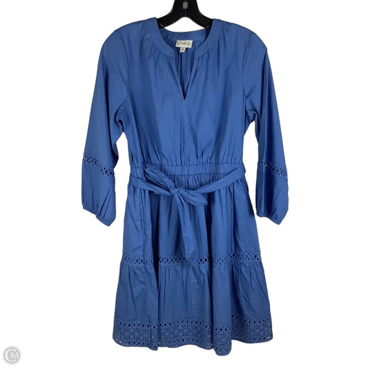 Dress Casual Midi By Wonderly In Blue, Size: Xs
