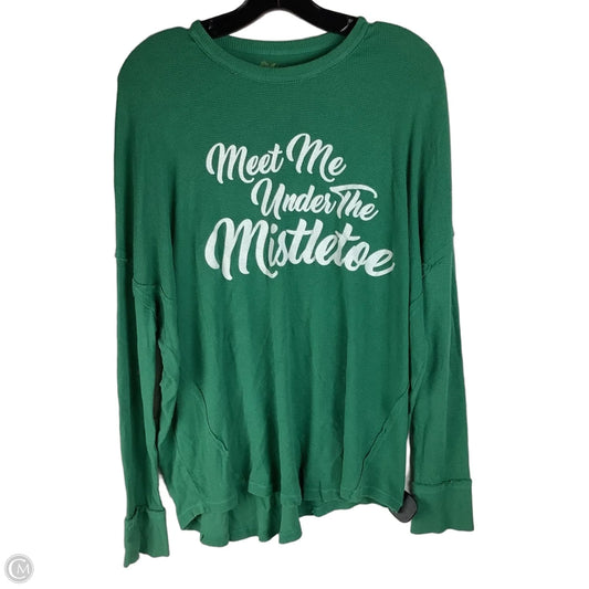 Top Long Sleeve By Mumu In Green, Size: S