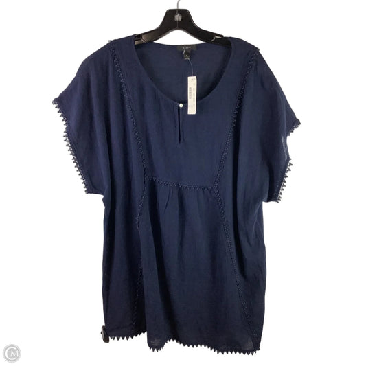 Top Short Sleeve By J. Crew In Navy, Size: Xl