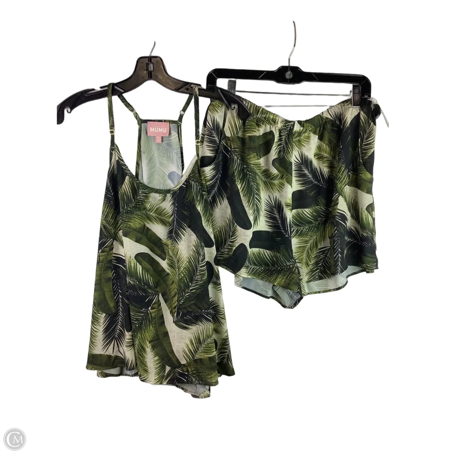 Top 2pc Sleeveless By Mumu In Green, Size: Xl