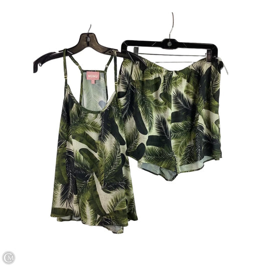 Top 2pc Sleeveless By Mumu In Green, Size: Xl