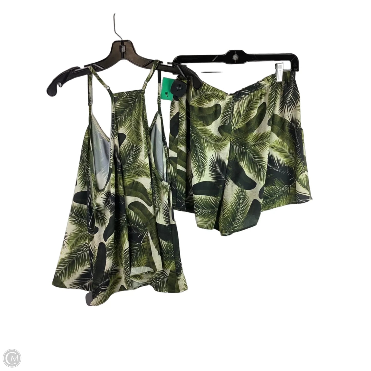 Top 2pc Sleeveless By Mumu In Green, Size: Xl