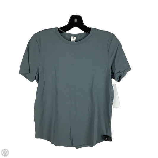 Athletic Top Short Sleeve By Lululemon In Blue, Size: 4