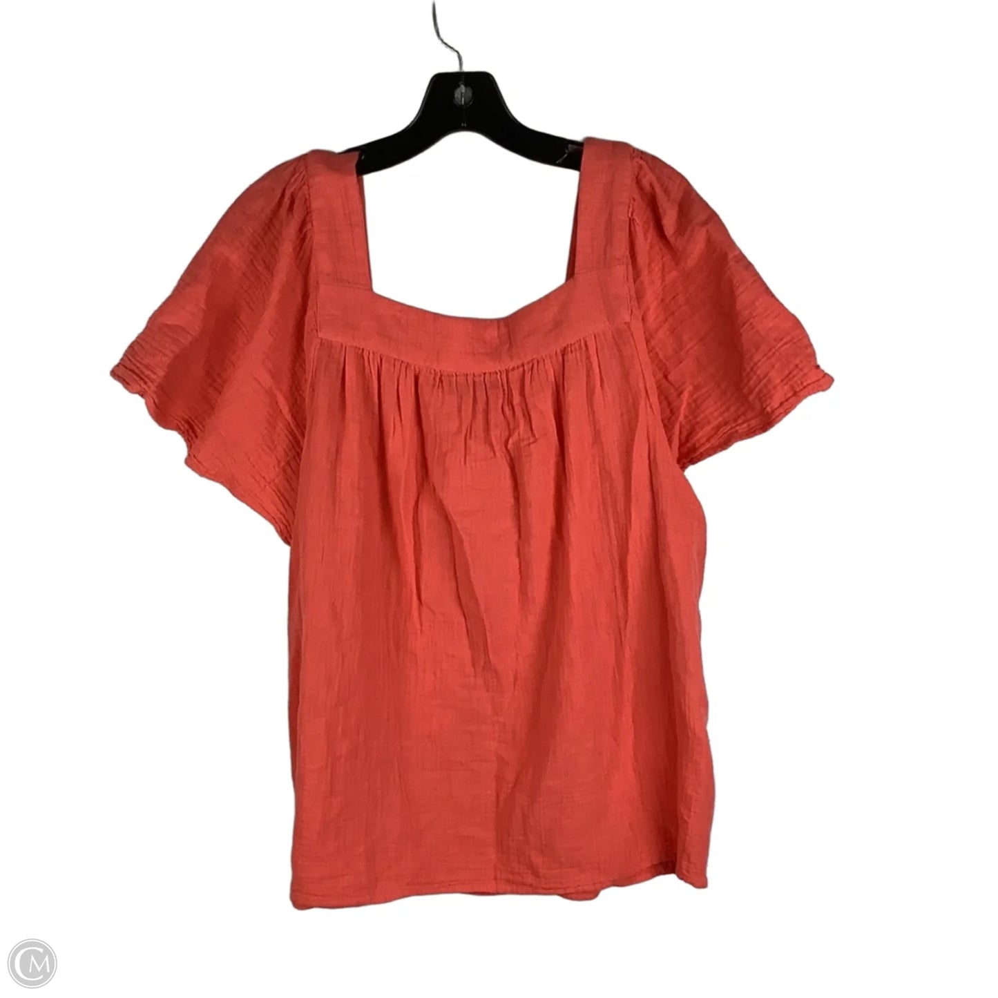 Top Short Sleeve By Style And Company In Coral, Size: Xl