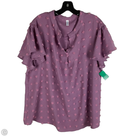 Top Short Sleeve By Clothes Mentor In Purple, Size: Xxl