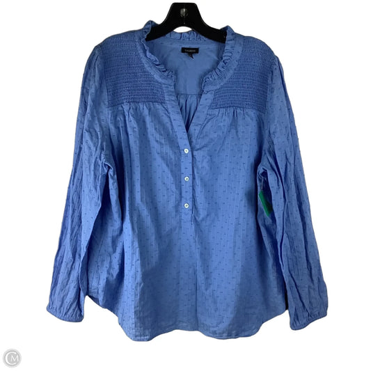 Top Long Sleeve By Talbots In Blue, Size: Xl