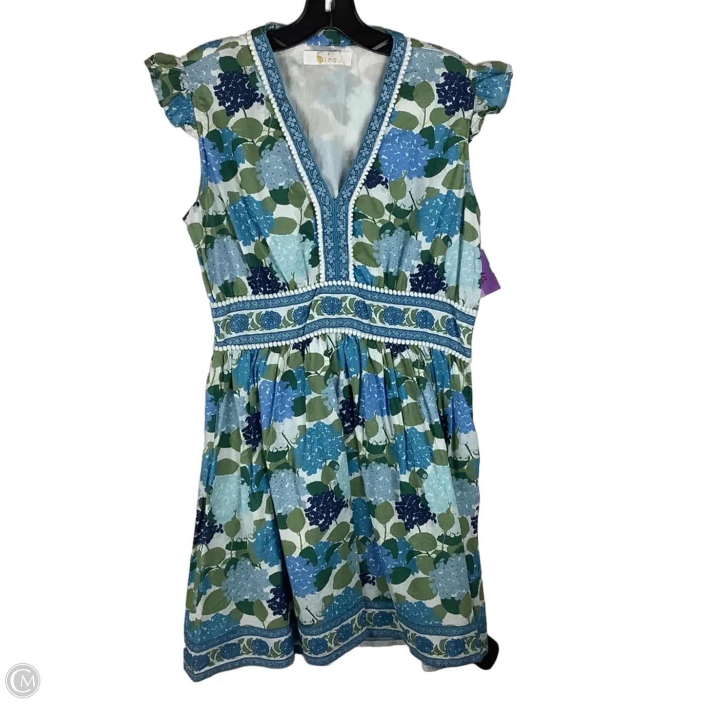Dress Casual Short By Cmc In Blue & Green, Size: S