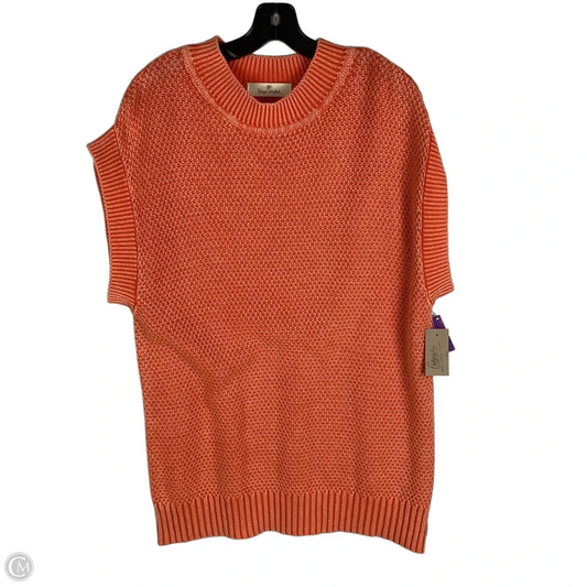 Top Sleeveless By Cmc In Orange, Size: L