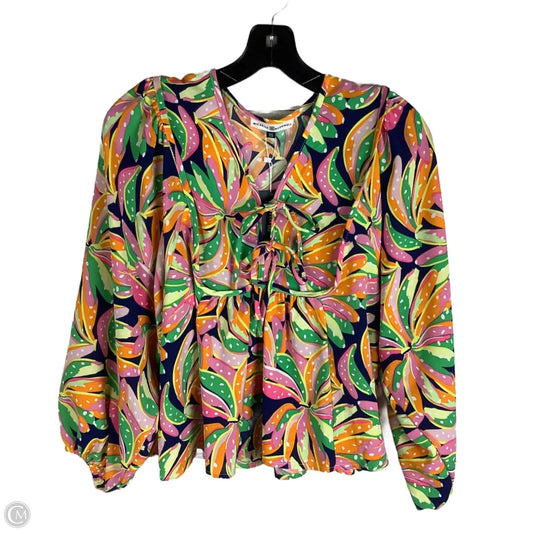 Top Long Sleeve By Michelle Mcdowell In Multi-colored, Size: Xs