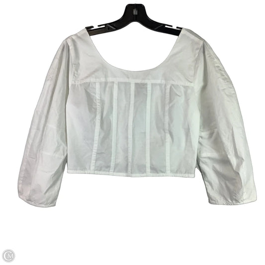 Top Short Sleeve By Loft In White, Size: 6