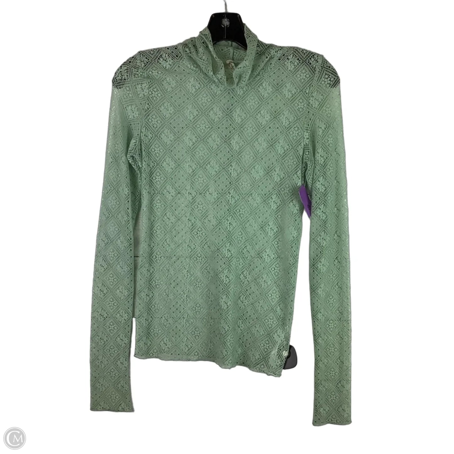 Top Long Sleeve By Cmc In Green, Size: S
