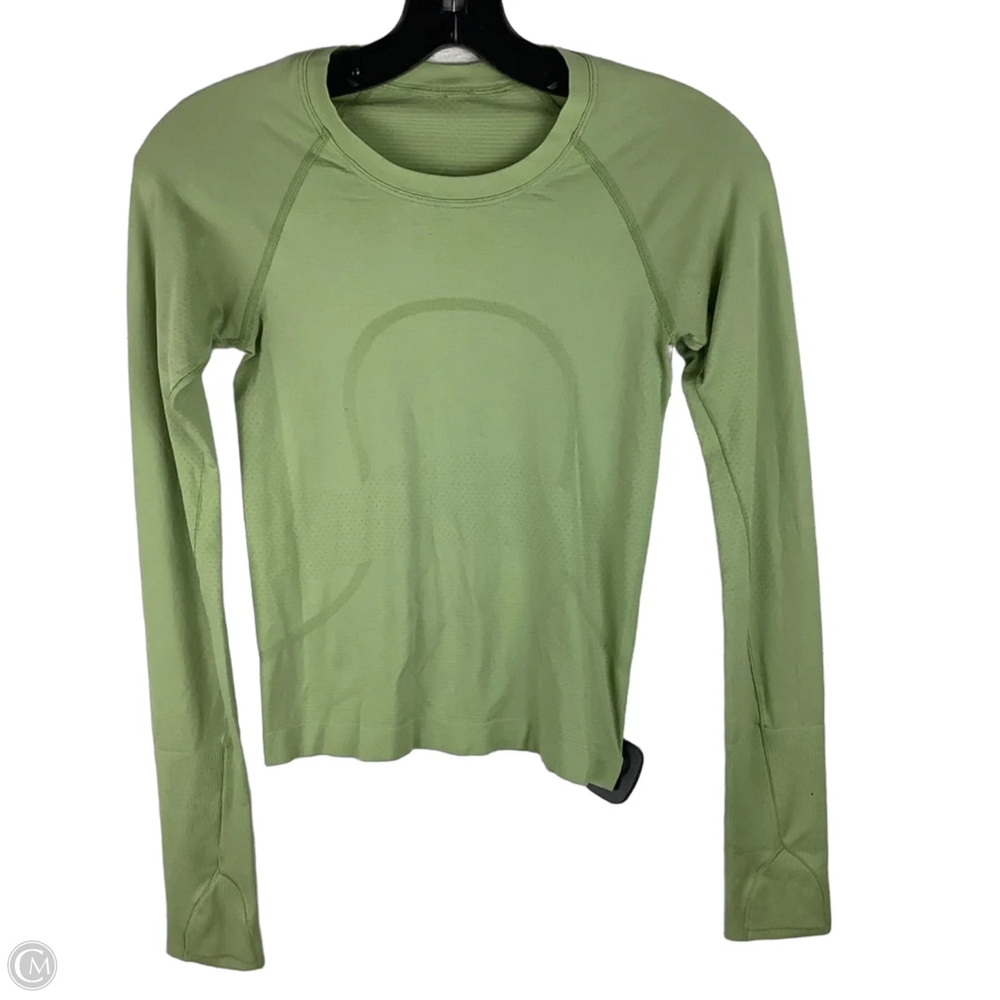 Top Long Sleeve By Lululemon In Green, Size: 2