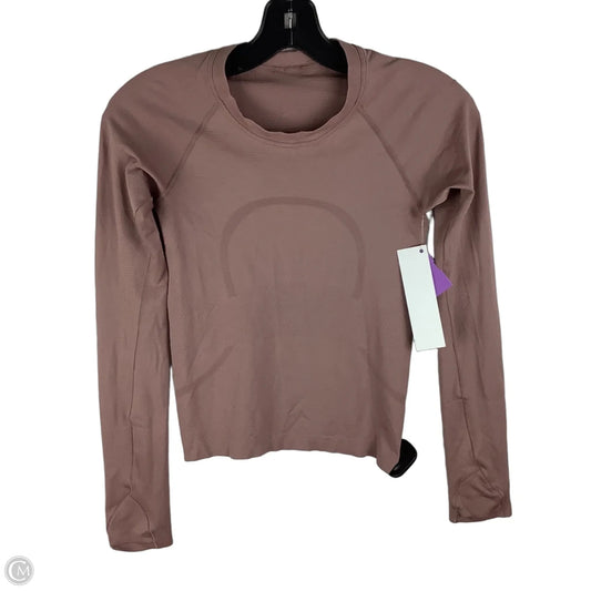 Top Long Sleeve By Lululemon In Taupe, Size: 2
