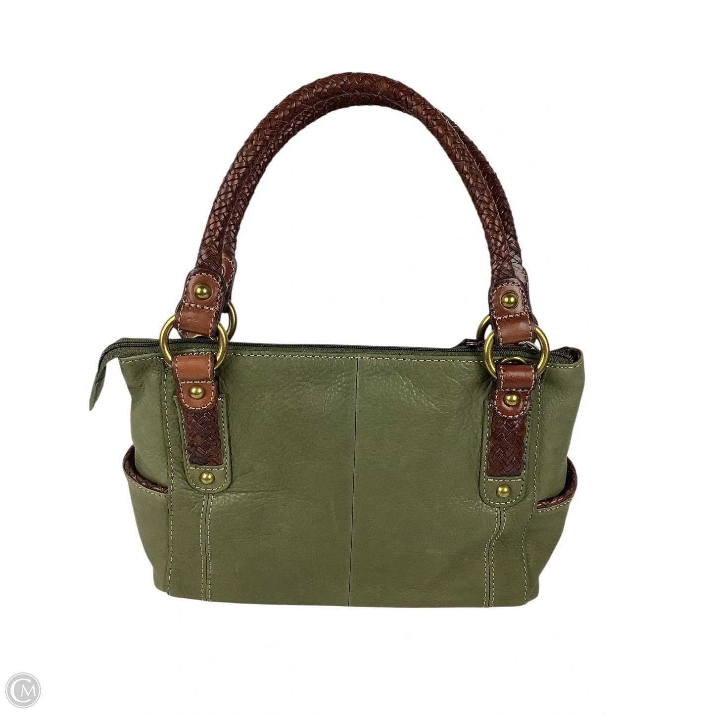 Handbag  Leather By Fossil, Size: Medium