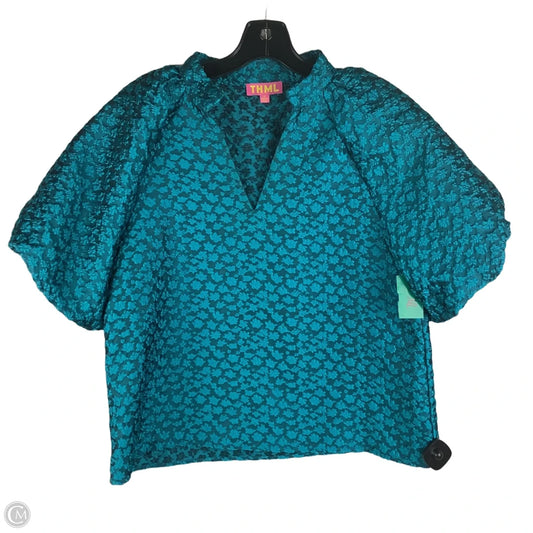 Top Short Sleeve By Thml In Blue, Size: M