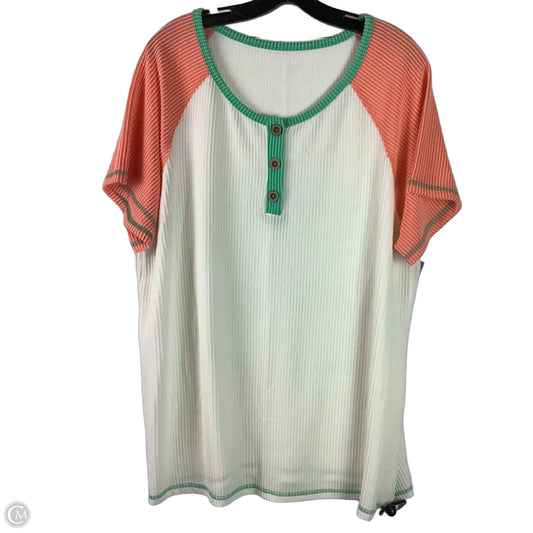 Top Short Sleeve By Clothes Mentor In Multi-colored, Size: 2x