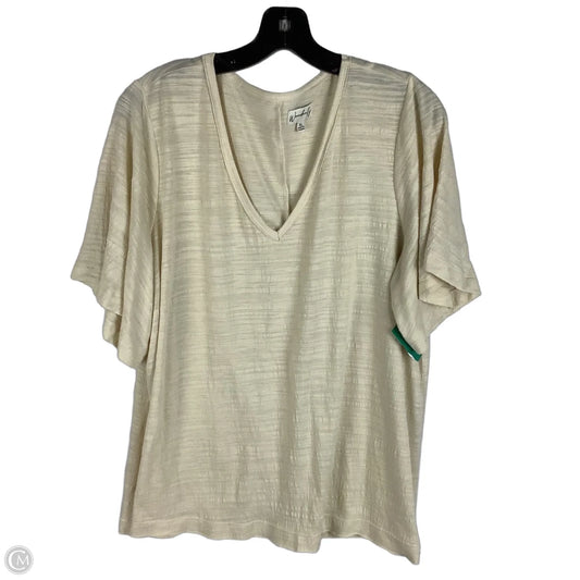 Top Short Sleeve By Wonderly In Cream, Size: Xl