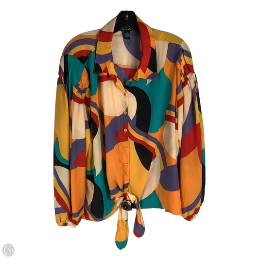 Top Long Sleeve By A Love Story In Multi-colored, Size: 2x