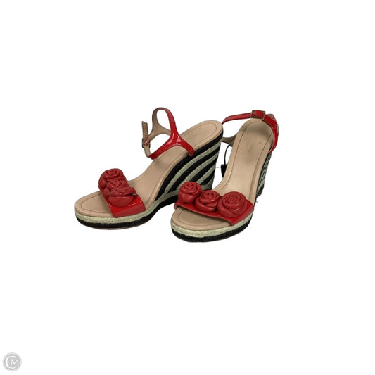 Sandals Designer By Kate Spade In Red, Size: 7.5