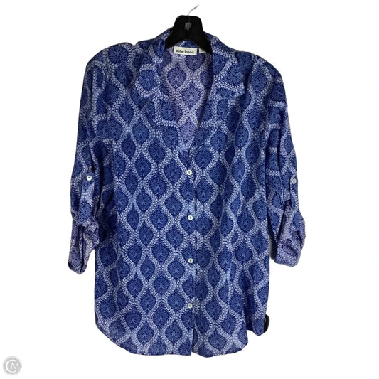 Top 3/4 Sleeve By Roller Rabbit In Blue, Size: Xs