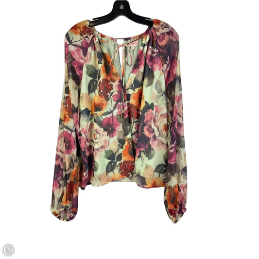 Top Long Sleeve By Cmc In Multi-colored, Size: L