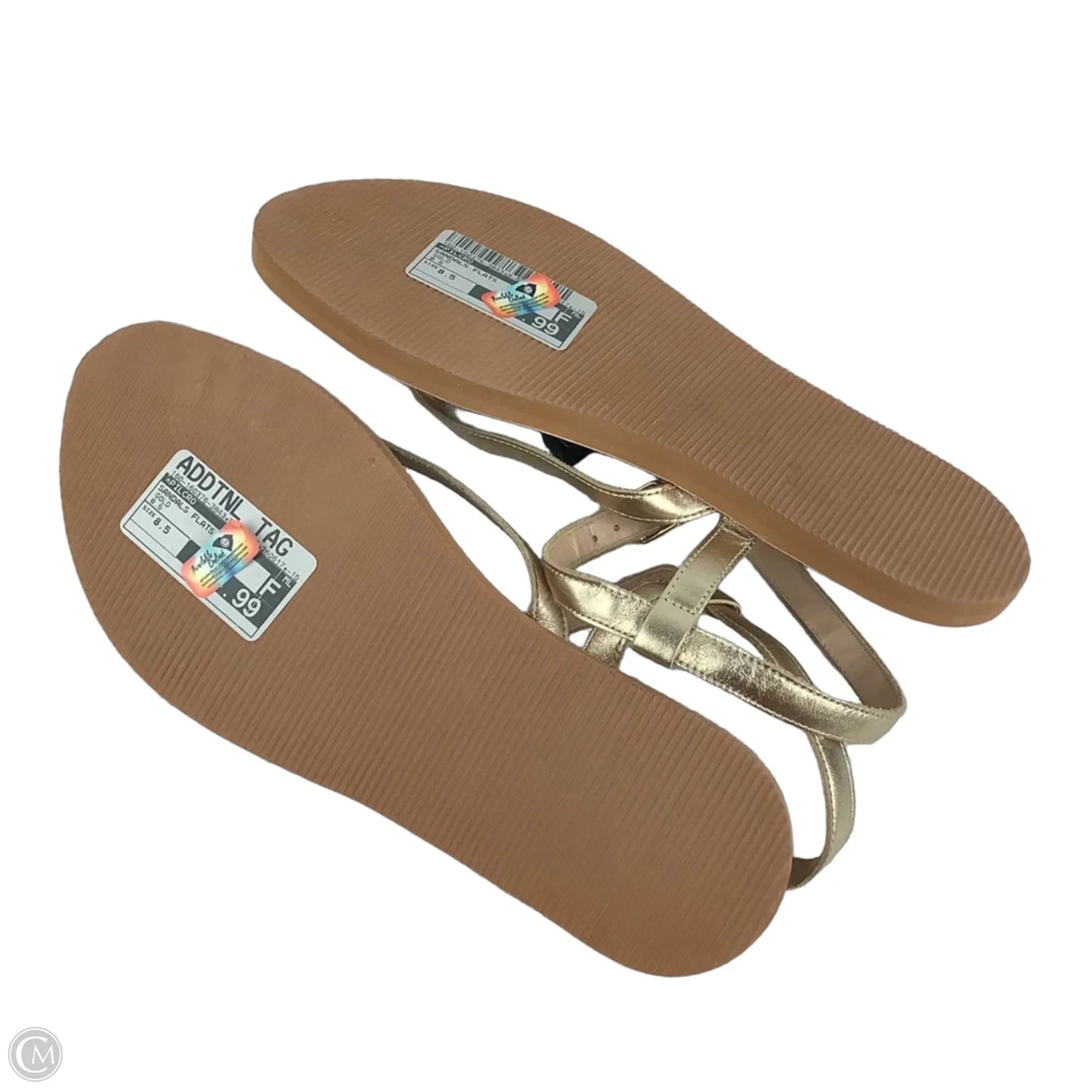 Sandals Flats By Pilcro In Gold, Size: 8.5