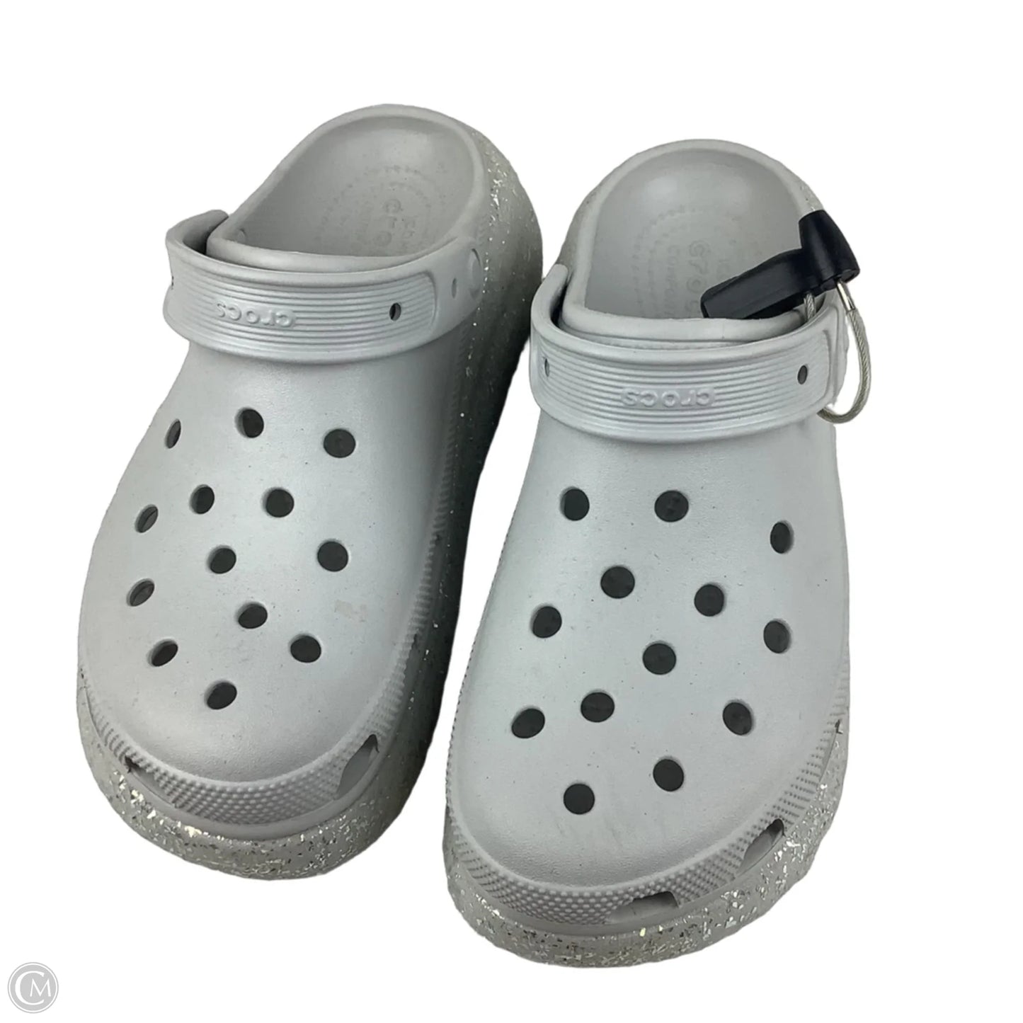 Sandals Flats By Crocs In Grey, Size: 10