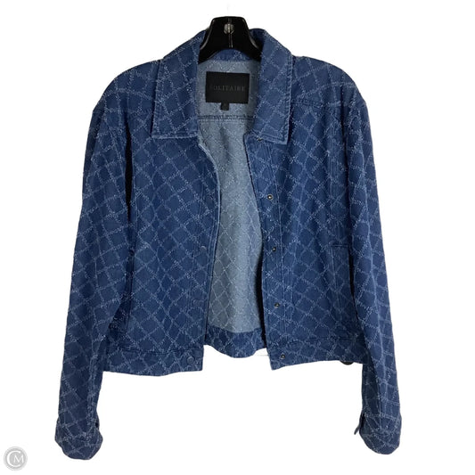Jacket Denim By Solitaire In Blue Denim, Size: M