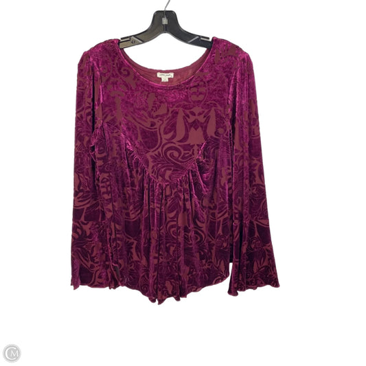 Top Long Sleeve By Ultra Pink In Purple, Size: M