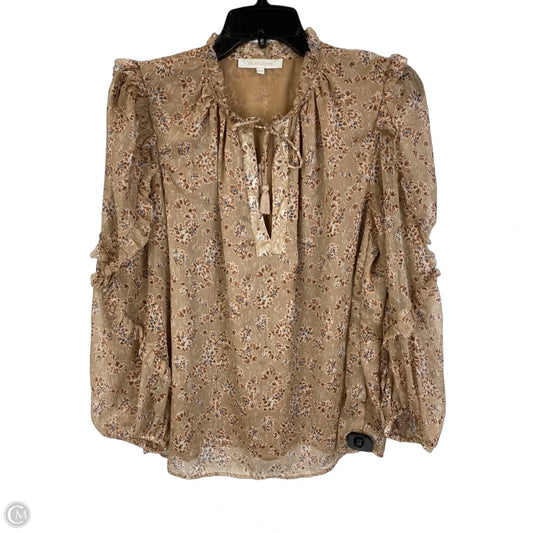 Top 3/4 Sleeve By Olivaceous In Tan, Size: M