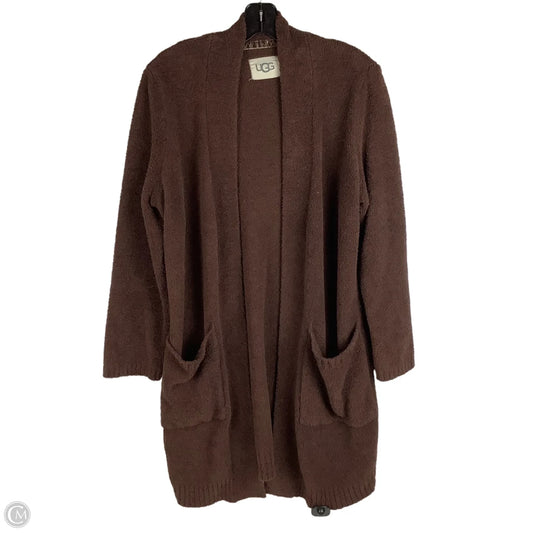 Sweater Cardigan Designer By Ugg In Brown, Size: S