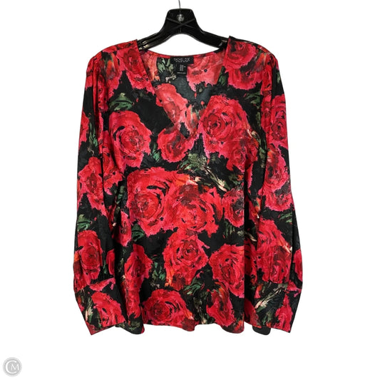 Top Long Sleeve By Rachel Zoe In Red, Size: Xl