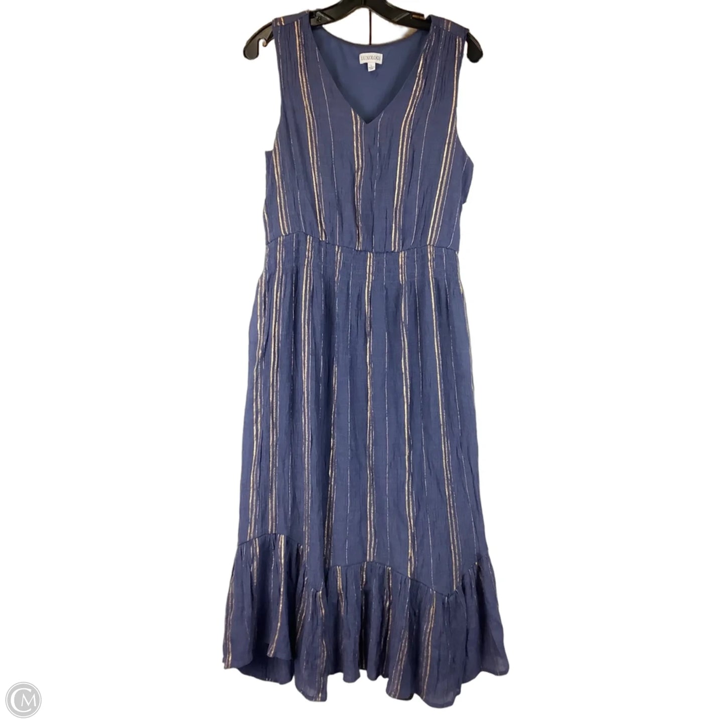 Dress Casual Maxi By Luxology In Blue, Size: L
